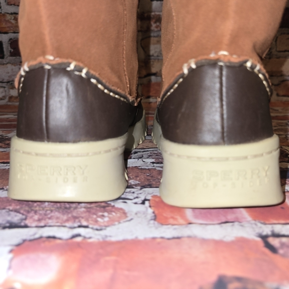 Sperry Keelan Rust Suede Pulll On  Winter Boots Size 7.5M - Picture 4 of 9